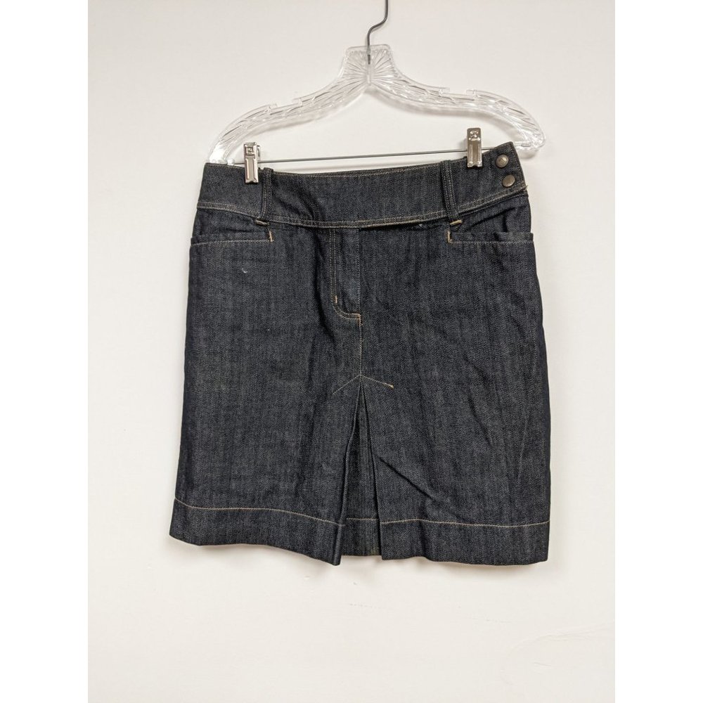 New York NY Jeans Black Skirt 12 Modest Womens Denim
